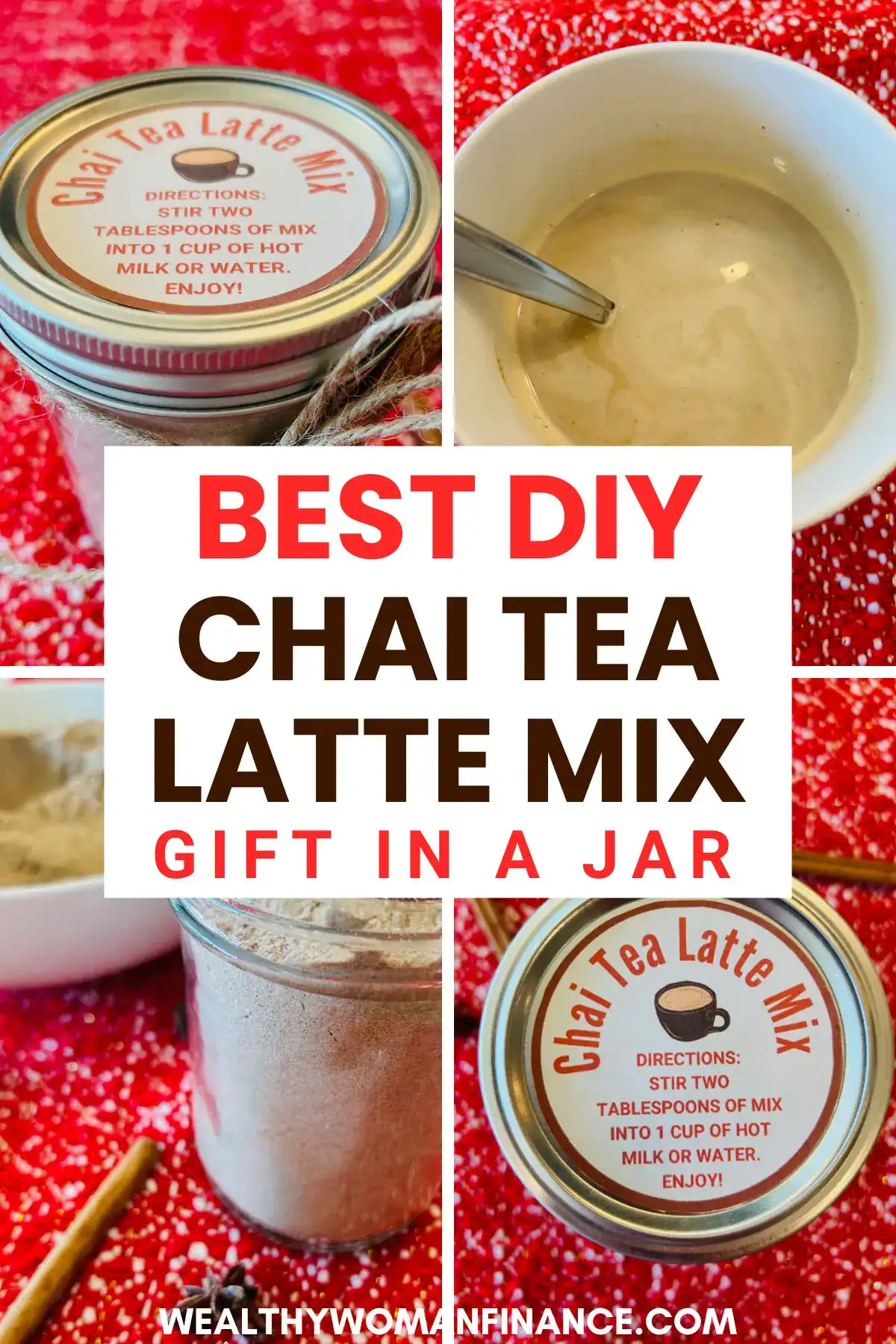 homemade chai tea latte mix gift in a jar recipe