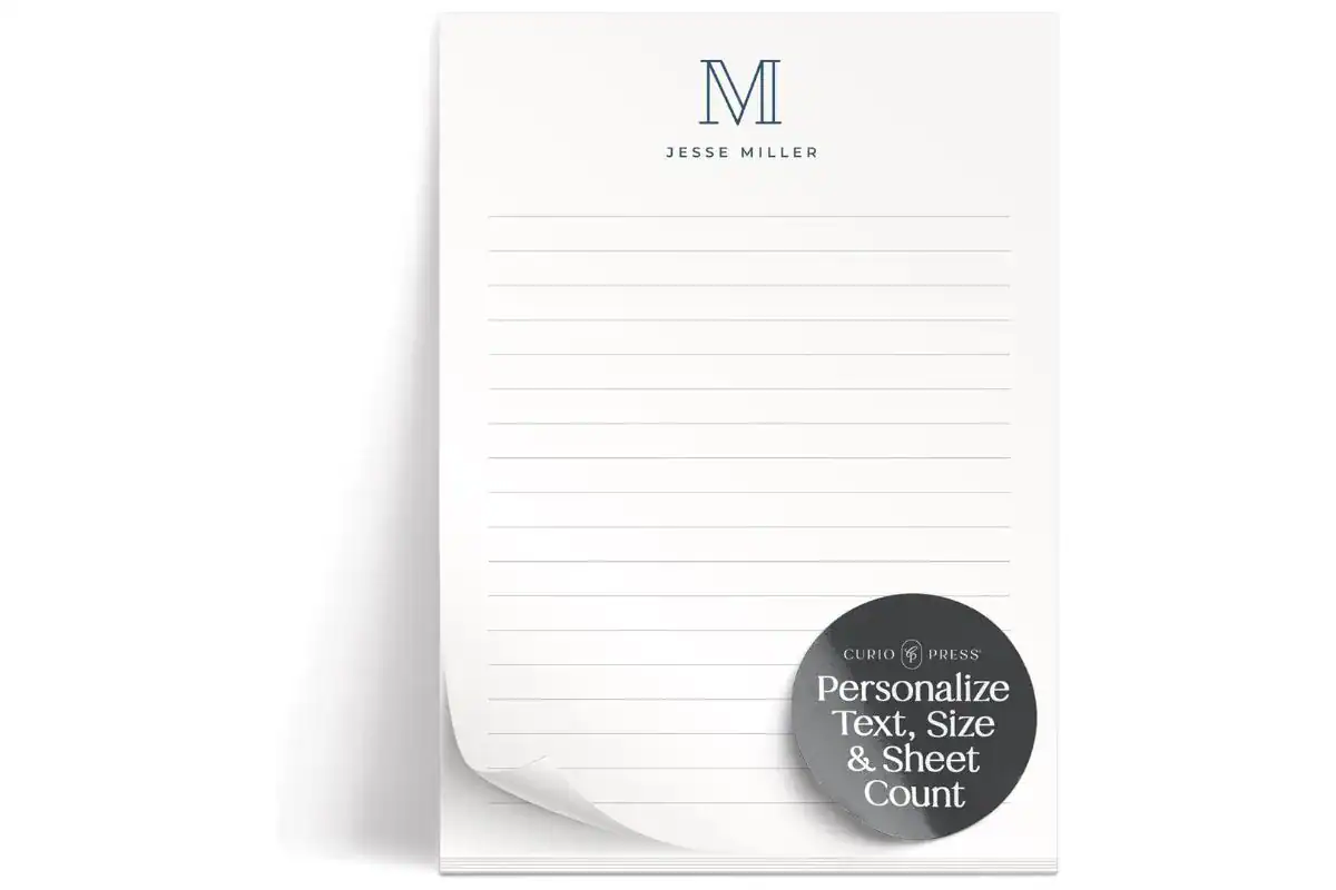 monogram notepad