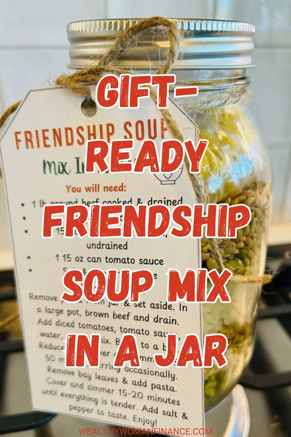 friendship soup mix recipe in a jar