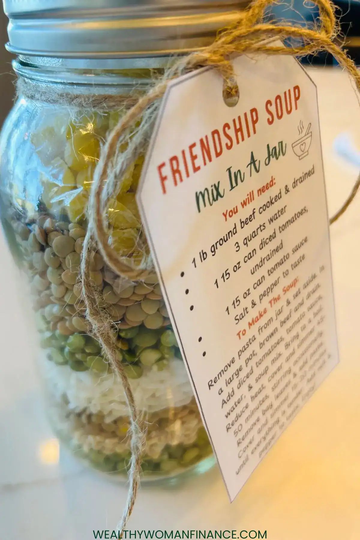 friendship soup mix in a jar free printable recipe tag