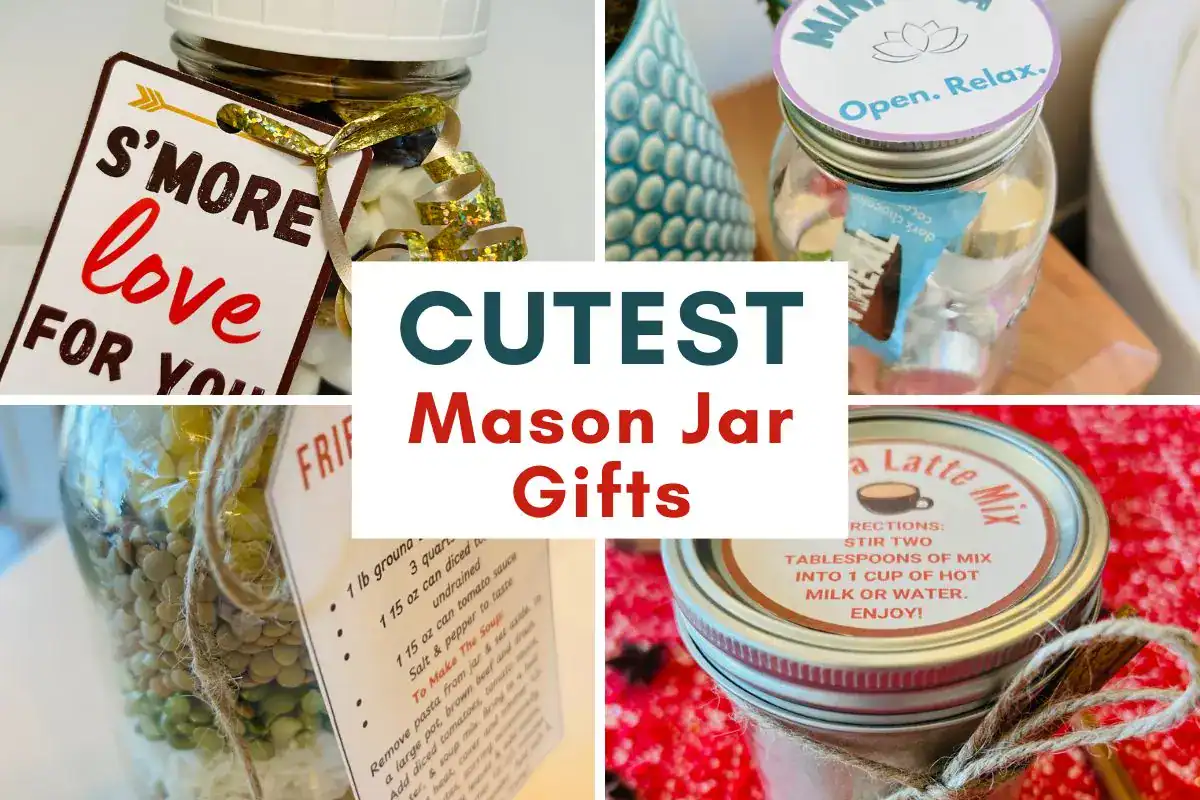 easy gift in a jar ideas, mason jars