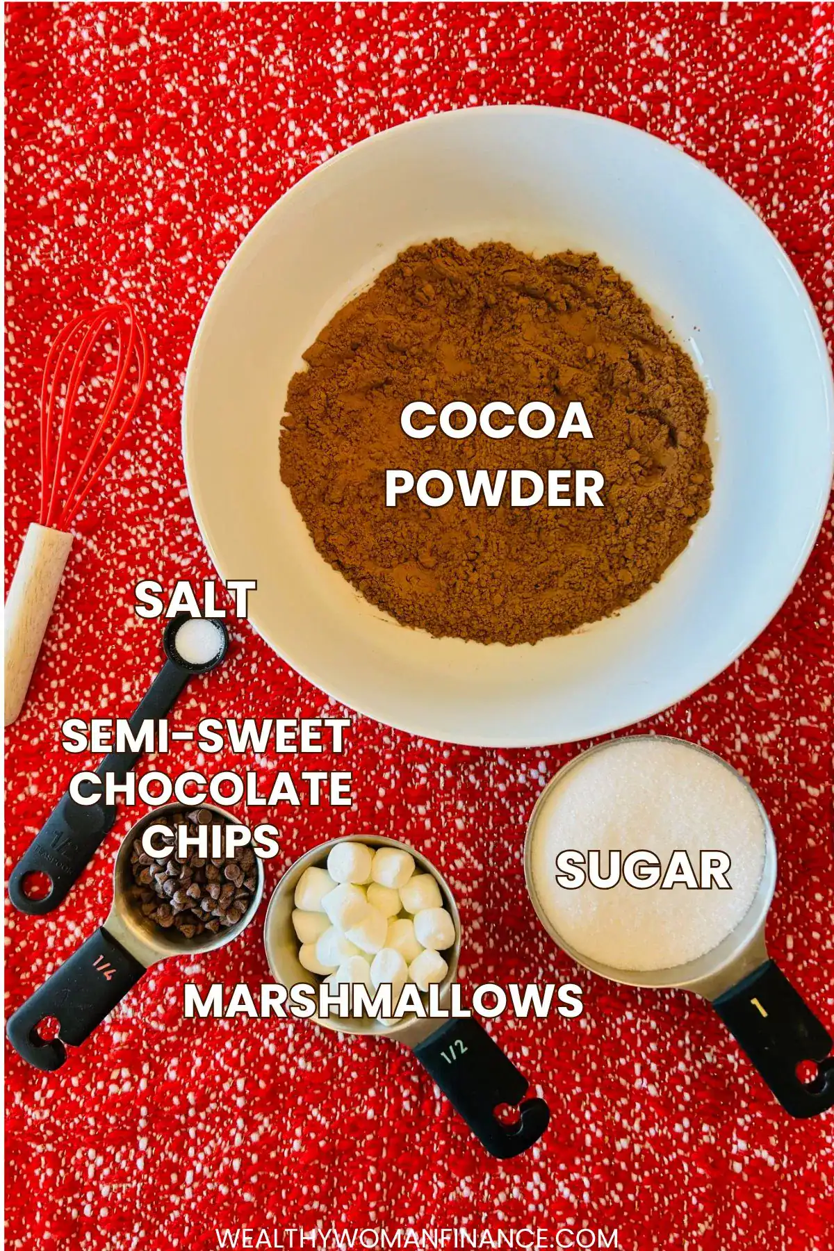 easy hot cocoa mix in a mason jar gift for Christmas ideas