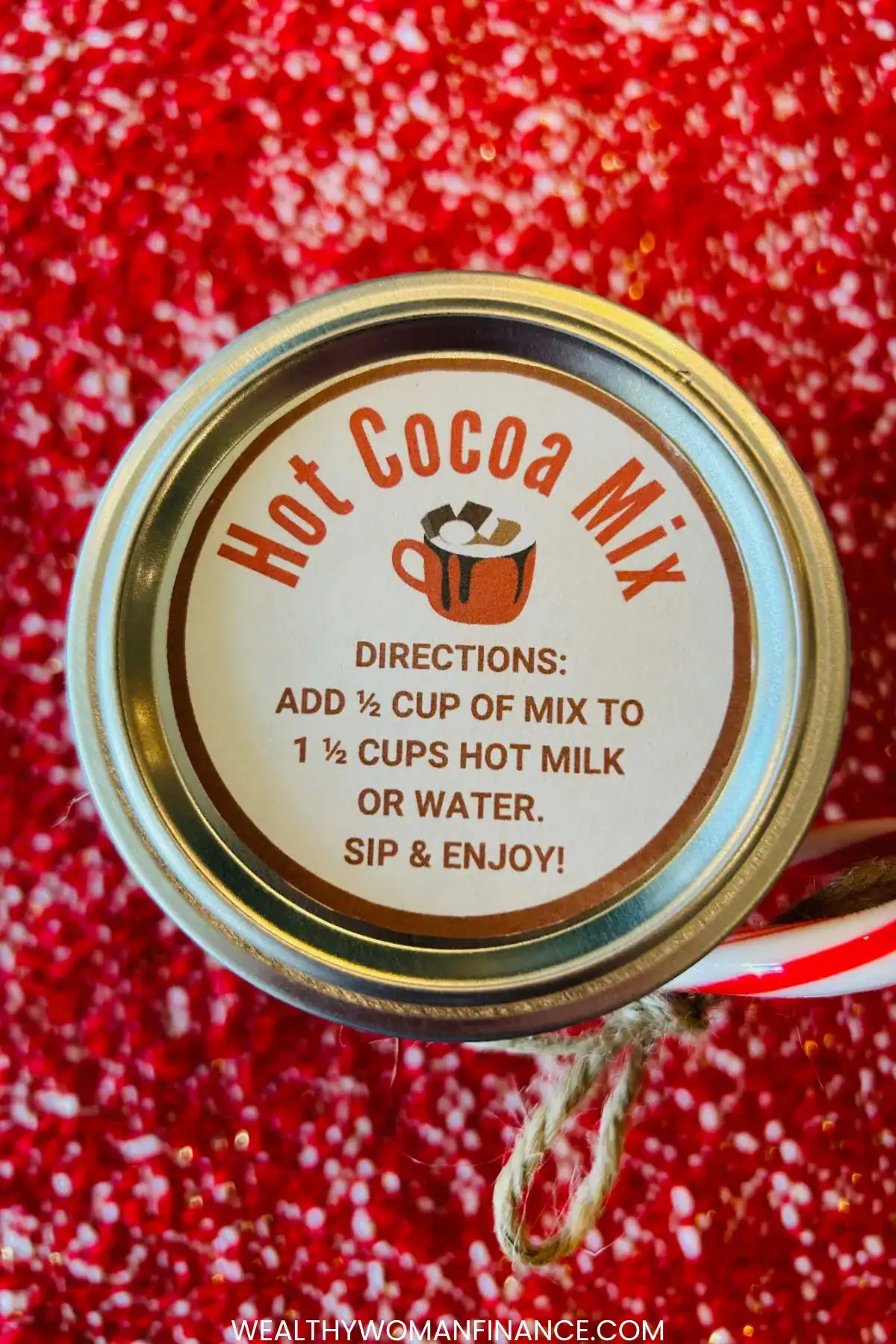 easy hot cocoa mix in a jar free printable gift tag