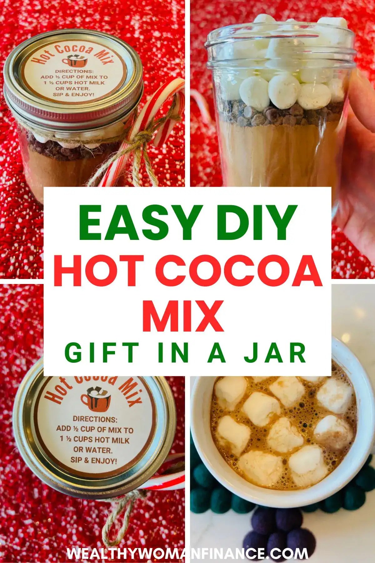 hot cocoa mix in a jar