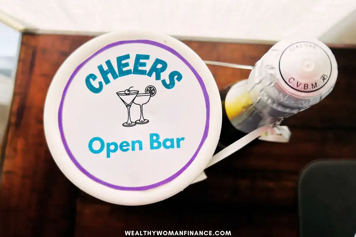 cheers mini bar in a jar gift idea