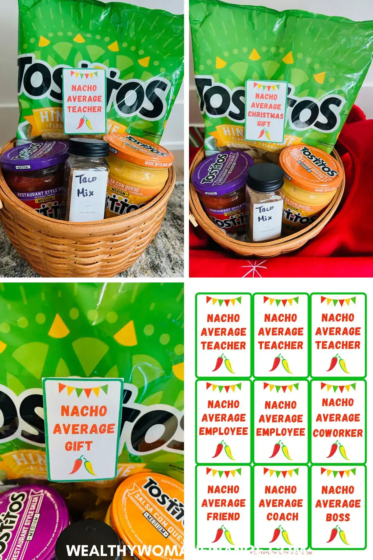 Christmas nacho gift basket; white elephant