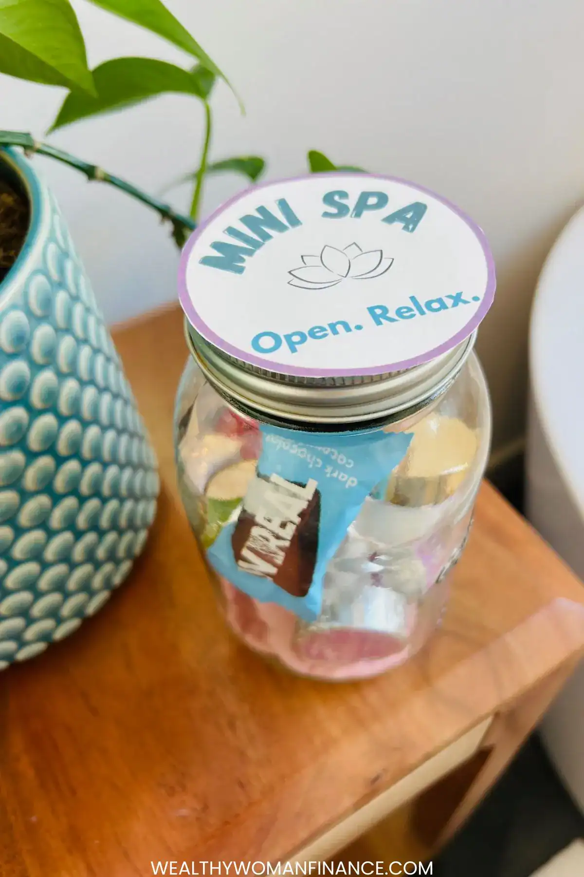 mason jar with fun items