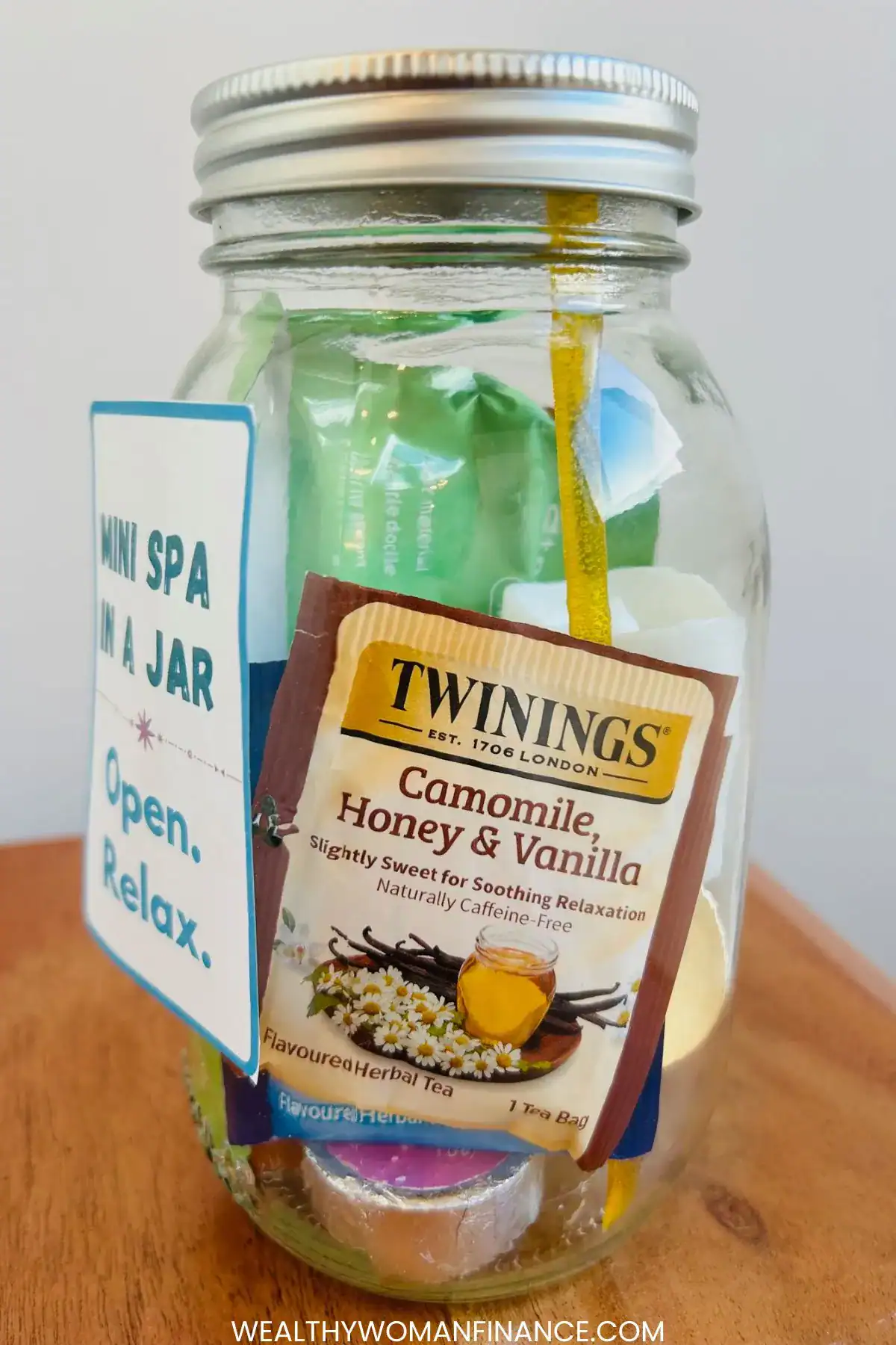 relax and unwind spa jar