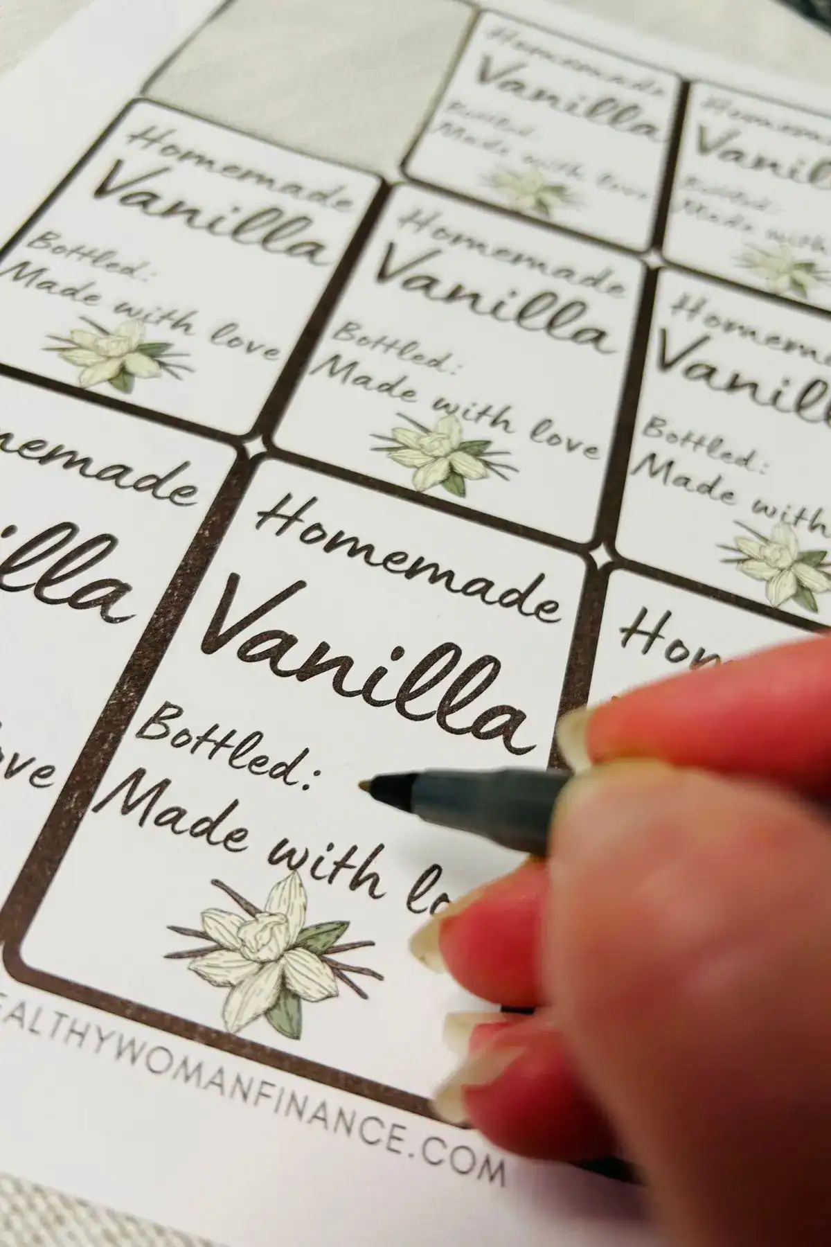 free printable tags for homemade vanilla extract gift