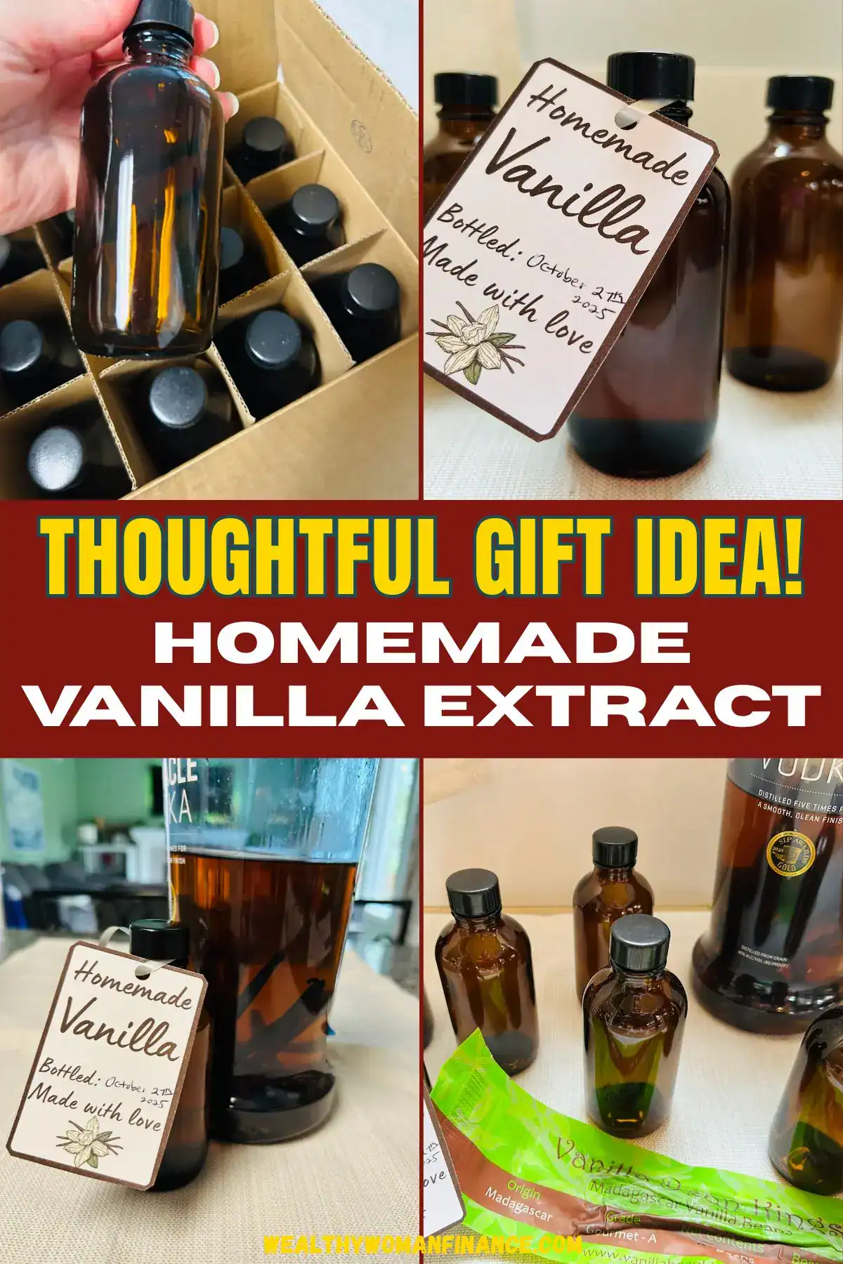 diy vanilla extract homemade gift idea