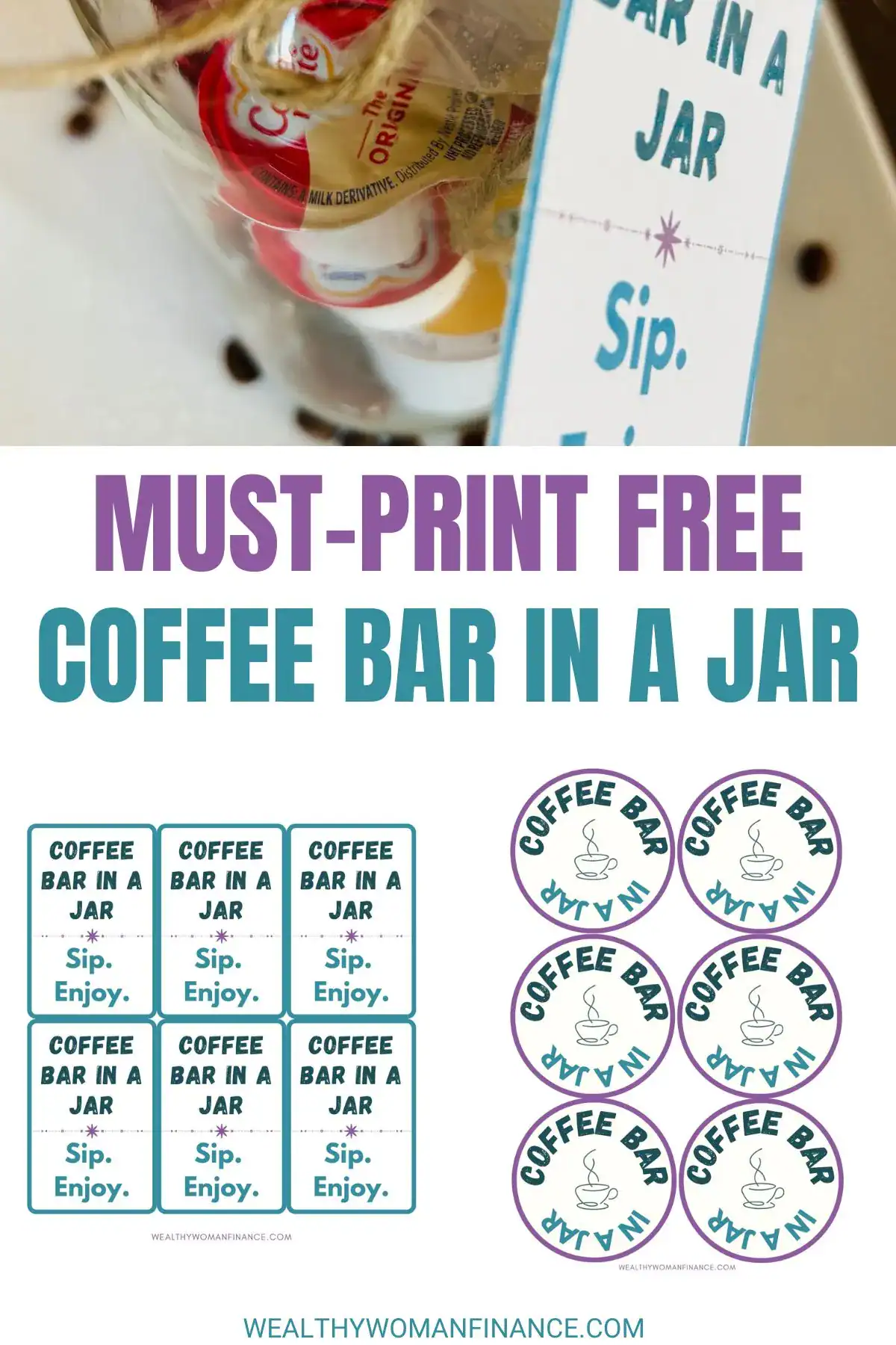 mason jar coffee bar printable tags