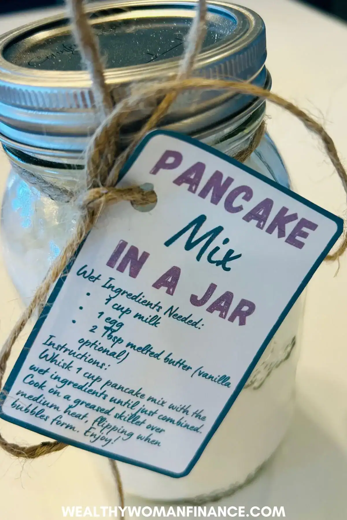 pancake mix in a jar; Christmas gift