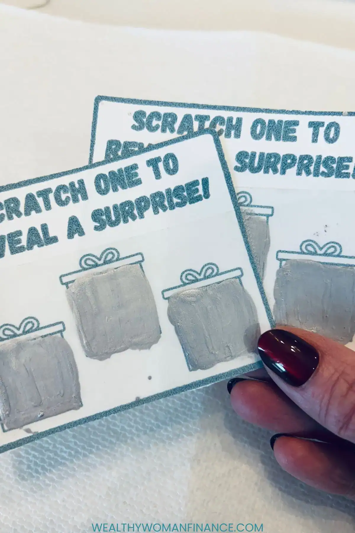 birthday surprise gift scratch off cards