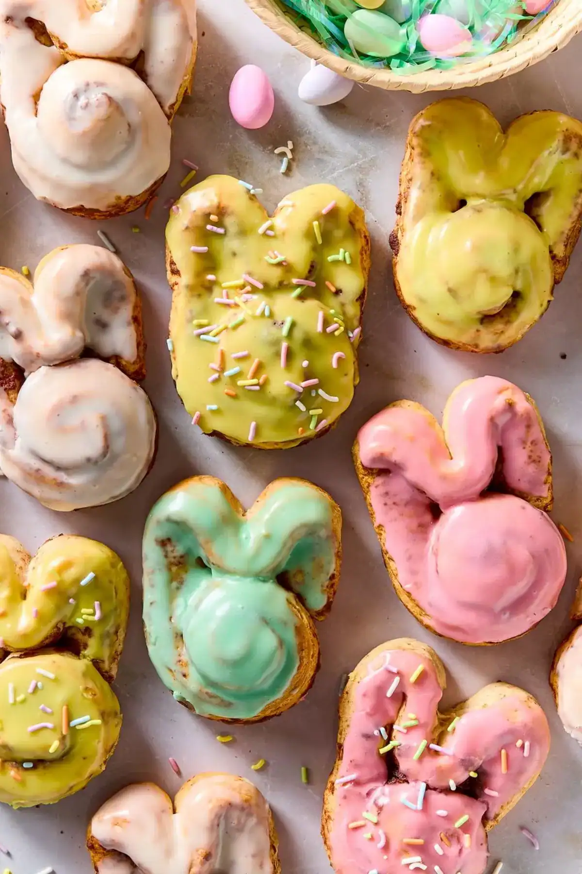 Easter brunch bunny cinnamon rolls