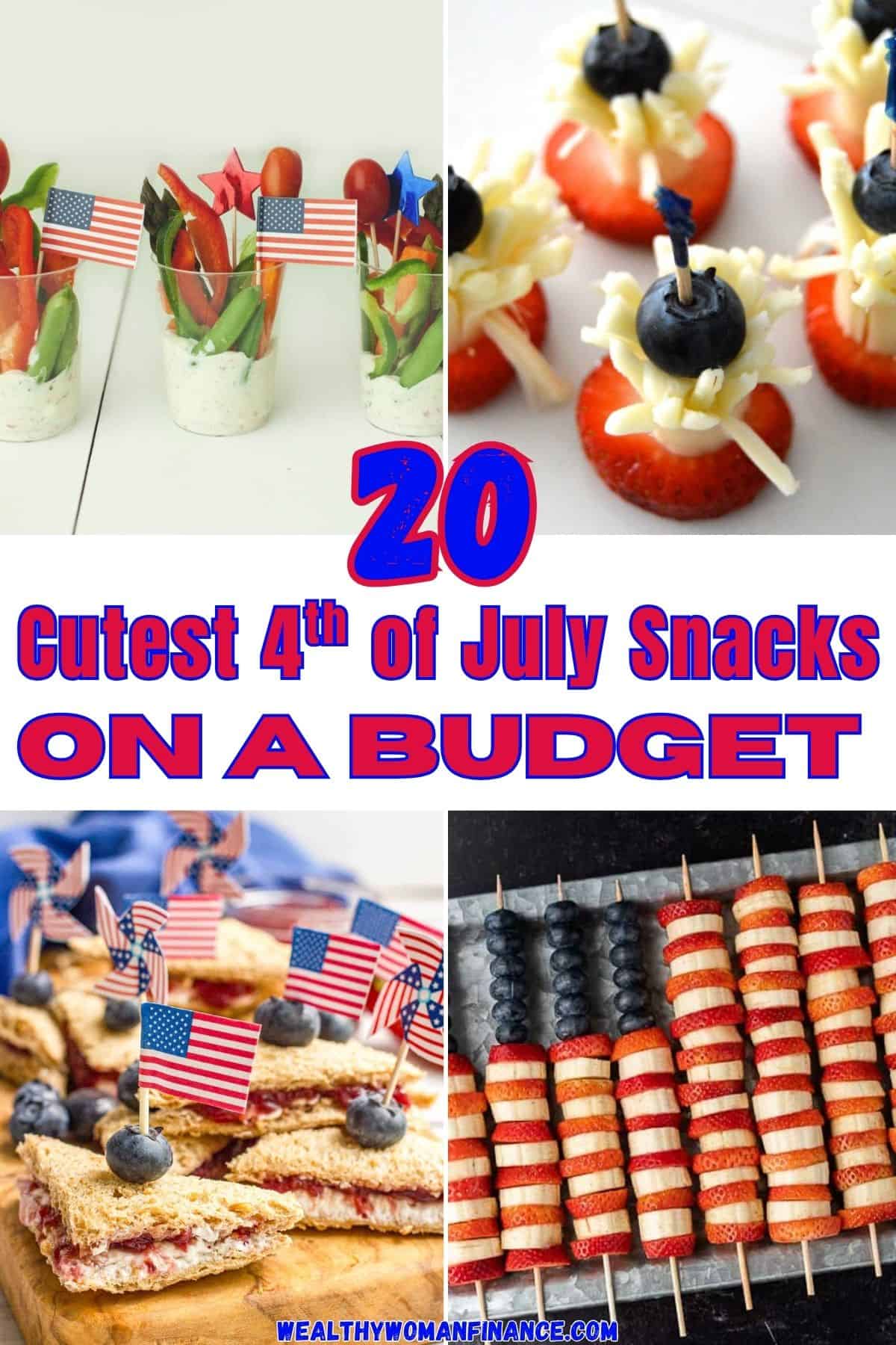 4th of July snacks ideas, kids, teens, adults, party, cheap, easy