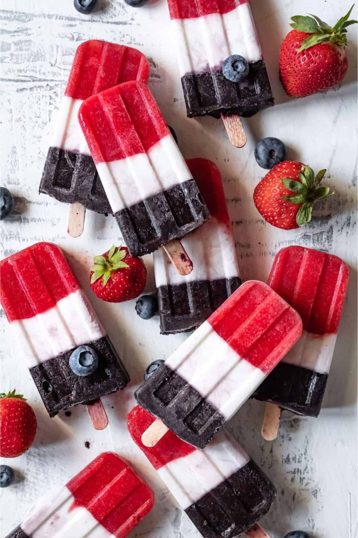 cheap and healthy 4th of july snacks, popsicles
