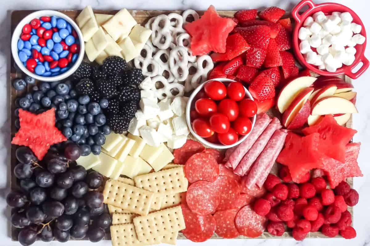 4th of July snack board, budget friendly, affordable
