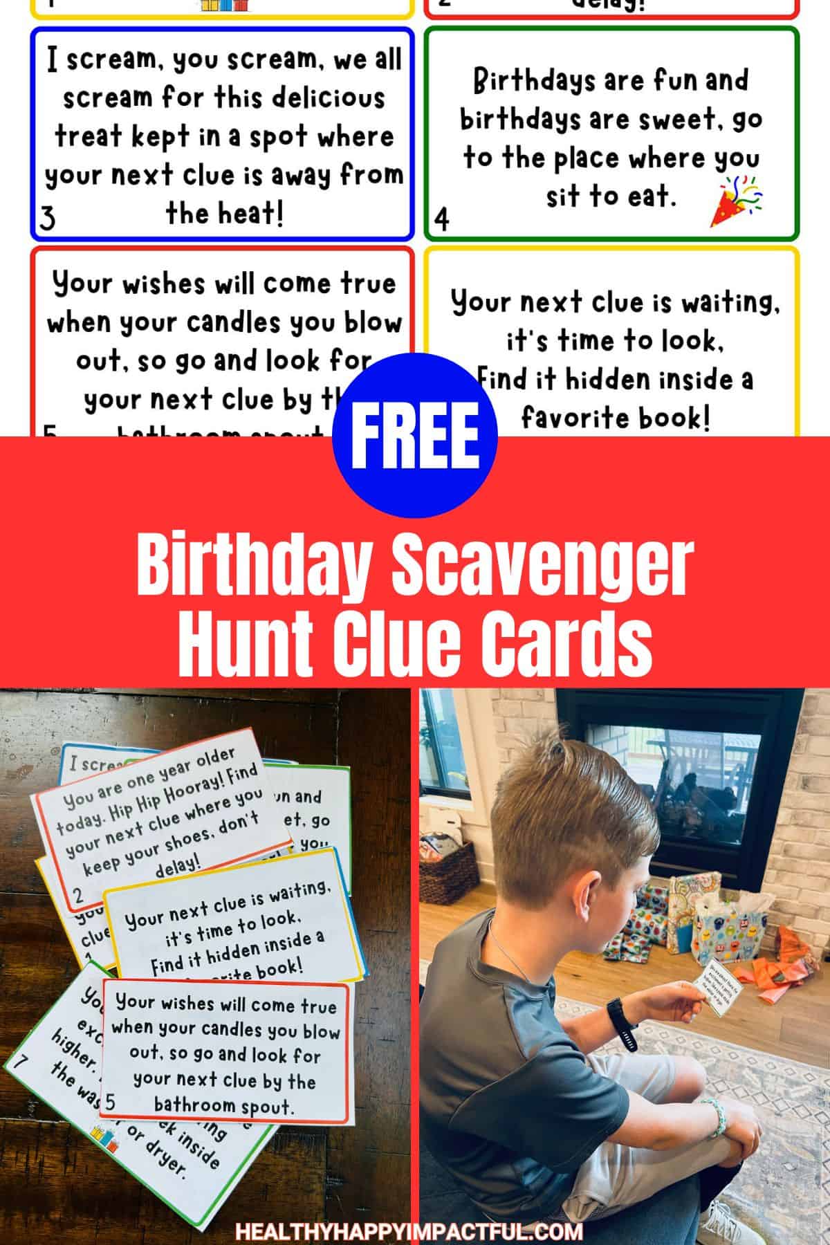 birthday treasure hunt clues free cash prize