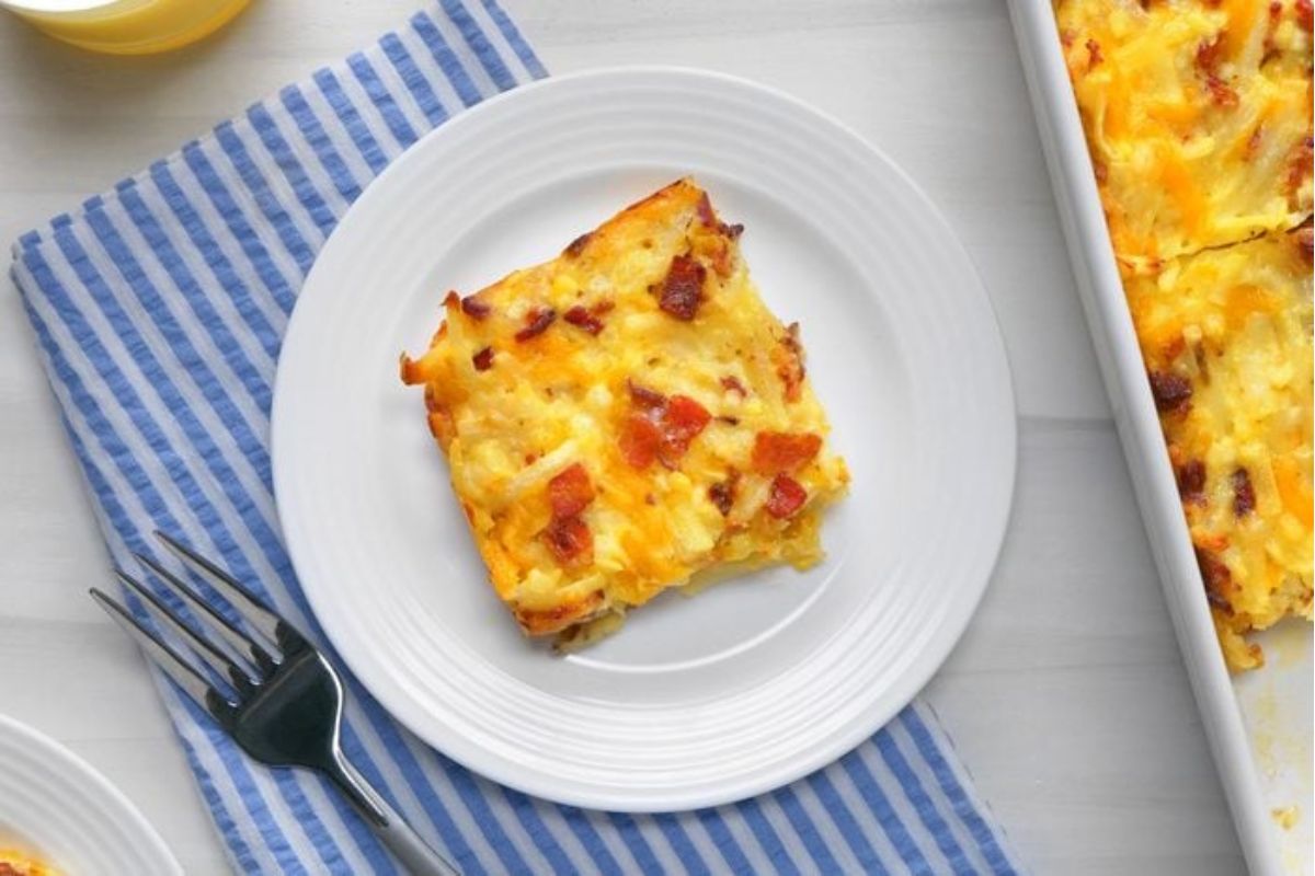 amish breakfast casserole; cheap ideas for a crowd