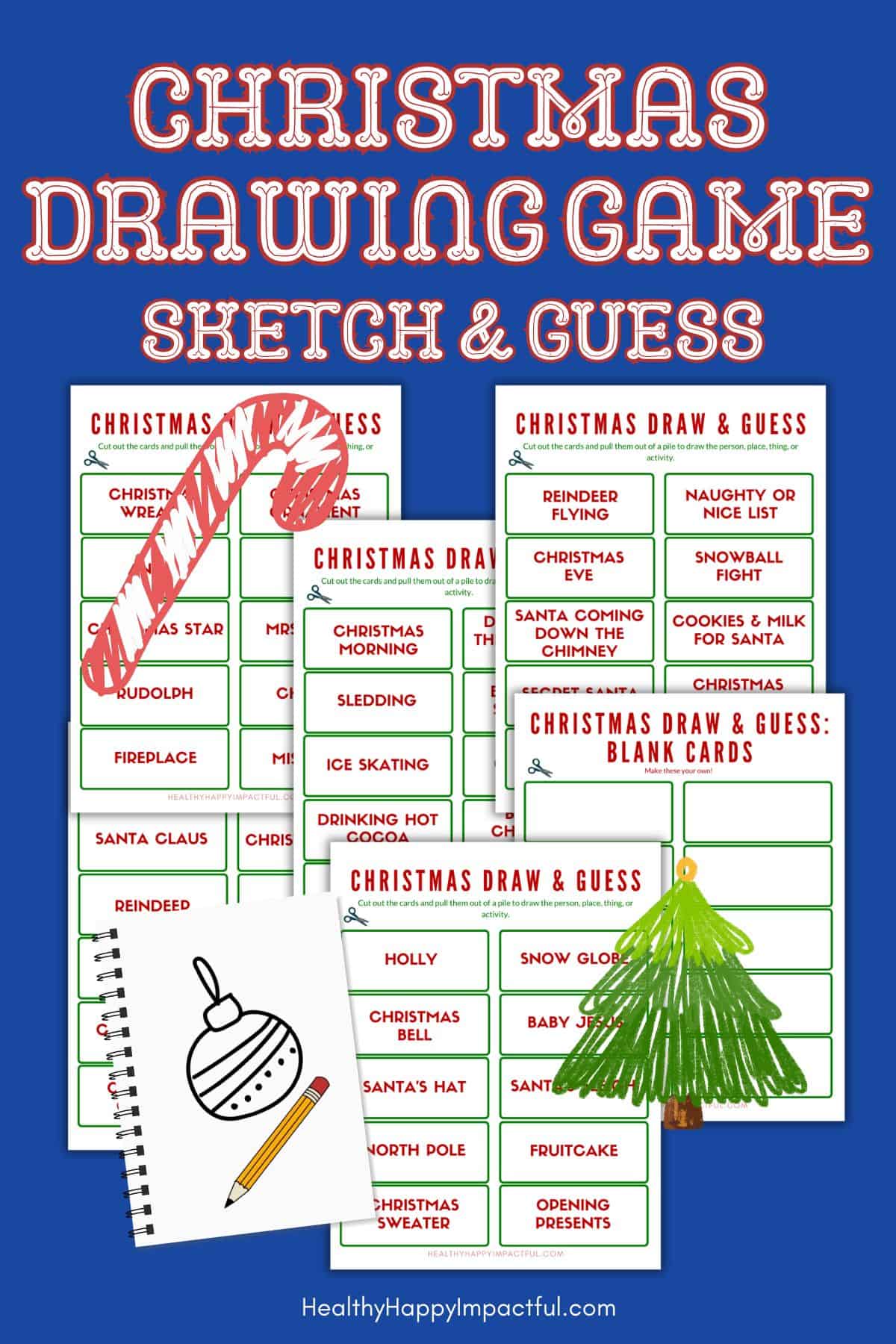 christmas drawing party game